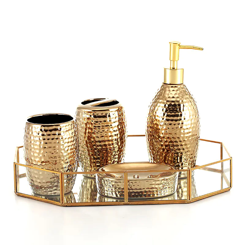 Dluxe Ave. Modern Ceramic 5-Piece Bathroom Accessory Set