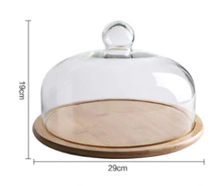 Dluxe Ave. Transparent Glass Cover Fruit Tasting Plate Set