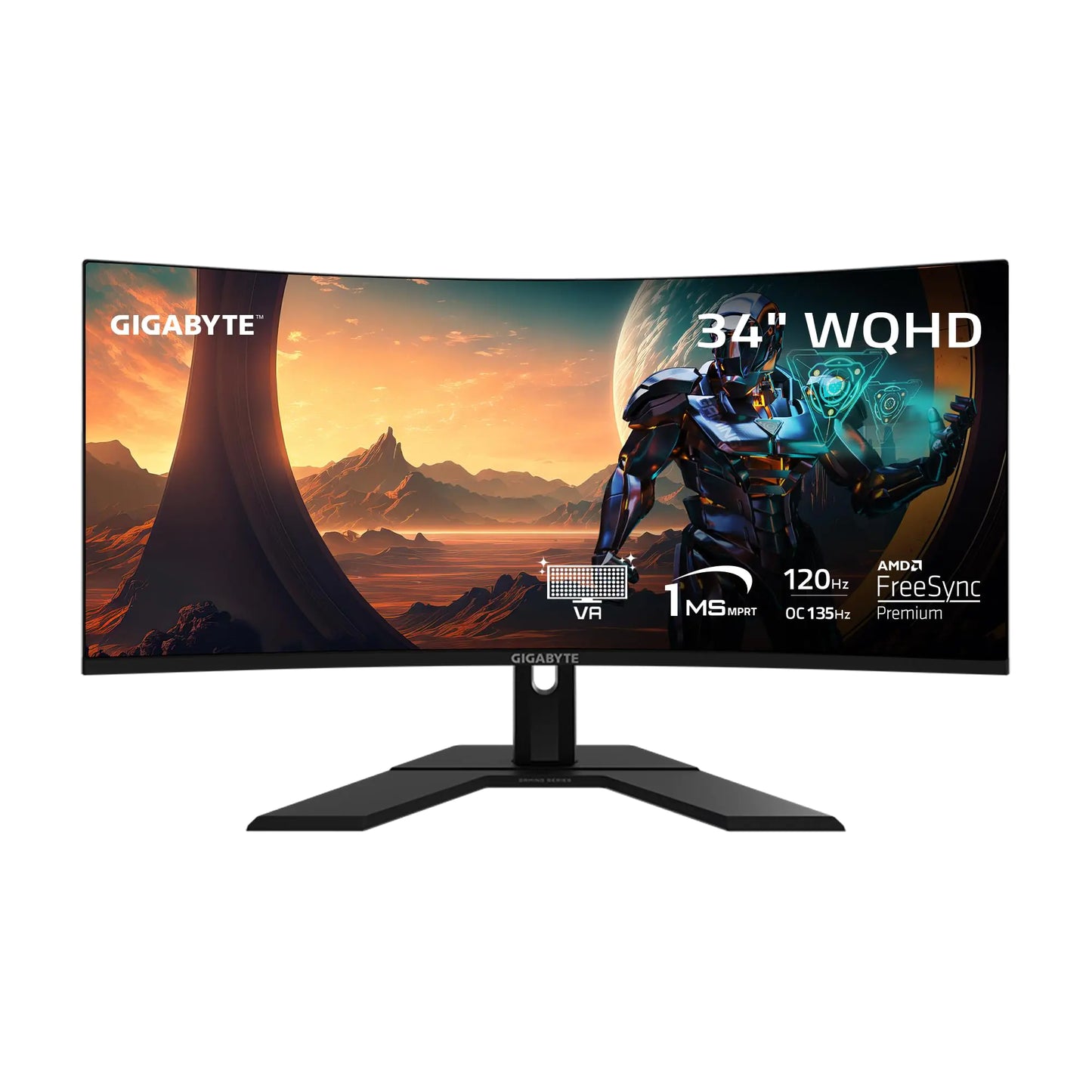 Dluxe Ave. GIGABYTE GS34WQC - 34" VA Curved Gaming Monitor - WQHD 3440x1440-120Hz/OC 135Hz