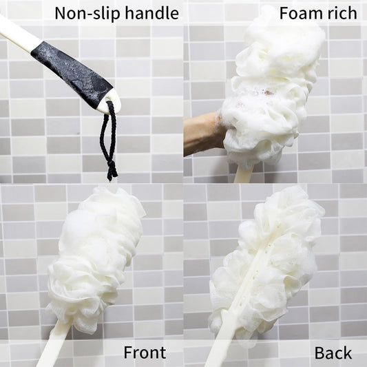 Dluxe Ave. Loofah Back Scrubber with Non-Slip Handle/ 2 Pack