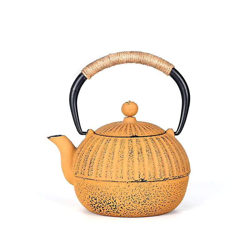 Dluxe Ave. 0.5 Yellow Pumpkin Cast Iron Japanese Teapot