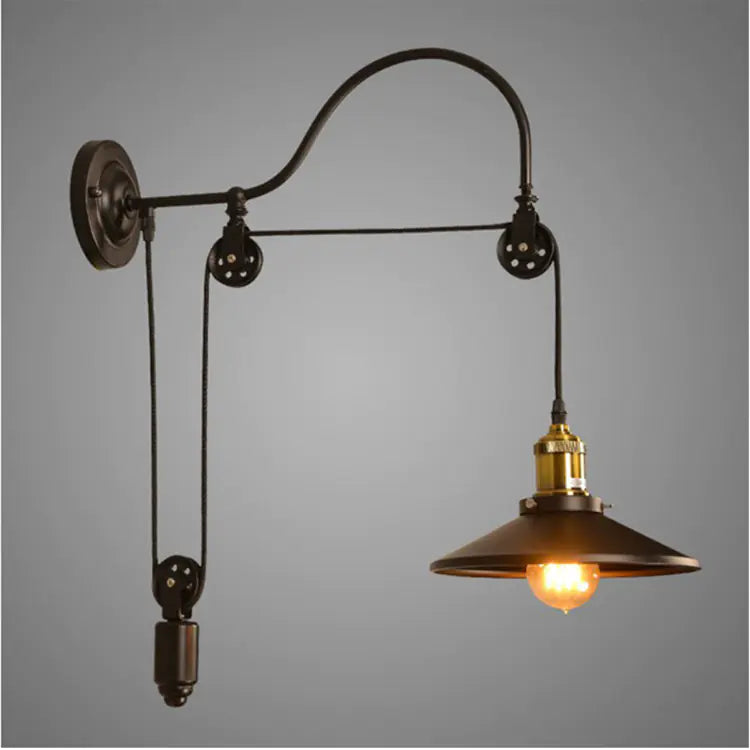 Dluxe Ave. Vintage Industrial Wall Lamp for Bar and Café