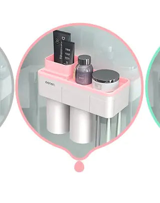 Dluxe Ave. Magnetic Toothbrush Holder Set with Mouthwash Cups