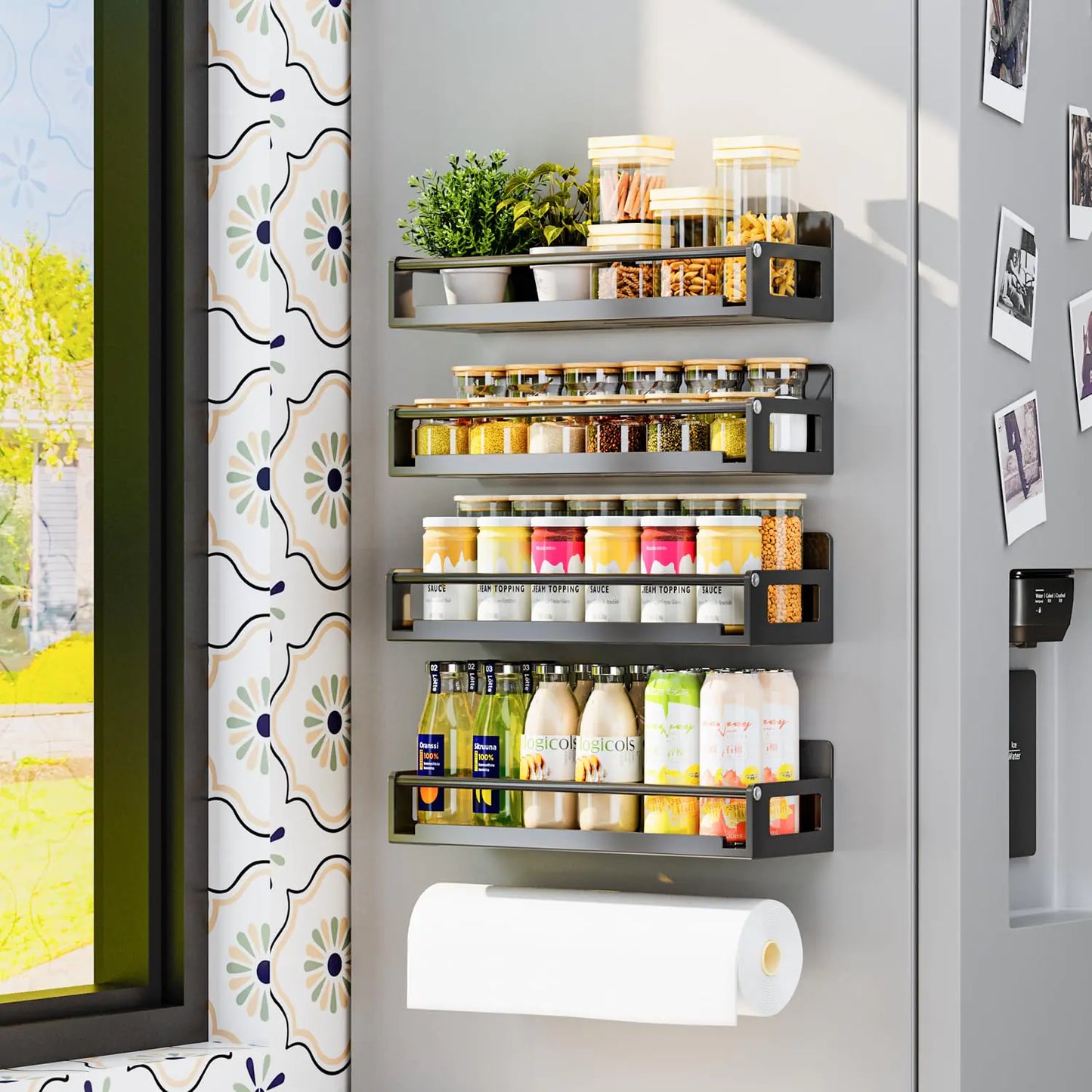 Dluxe Ave. 5 Pack Magnetic Spice Rack Organizer