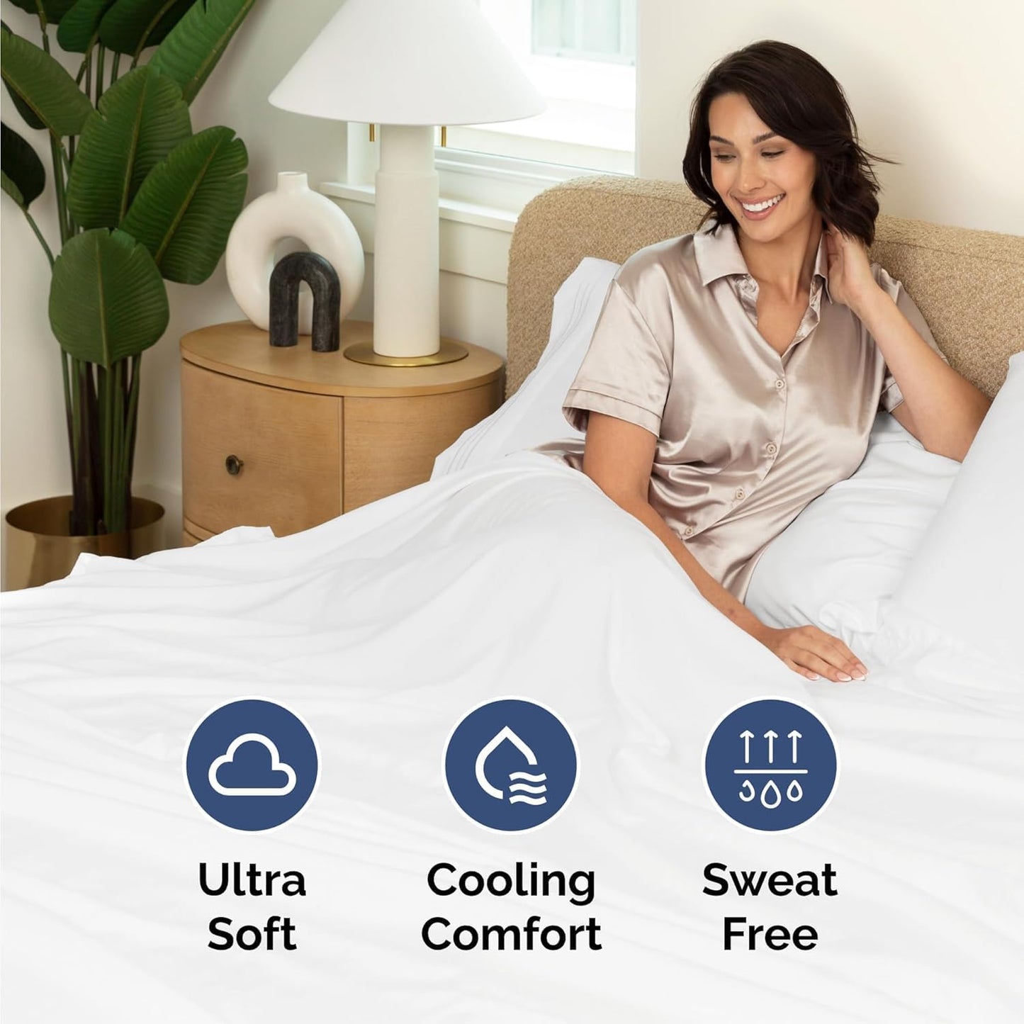 Dluxe Ave. ( KING ) 4 Pcs Sheet Set, Hotel Luxury Bed Sheets, Deep Pockets, White
