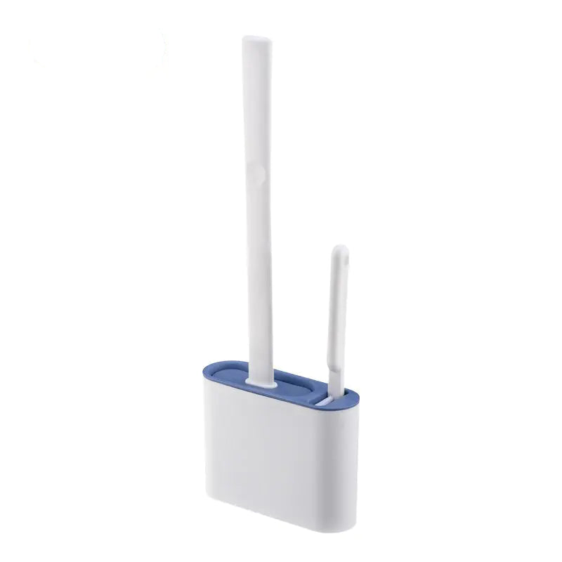 Dluxe Ave. Wall-mounted Toilet Brush and Holder with Silicone Head