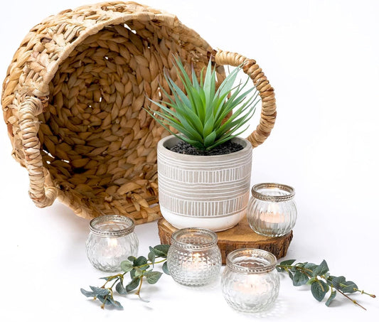 Dluxe Ave. 8" Artificial Succulent in Pot, Faux Plant