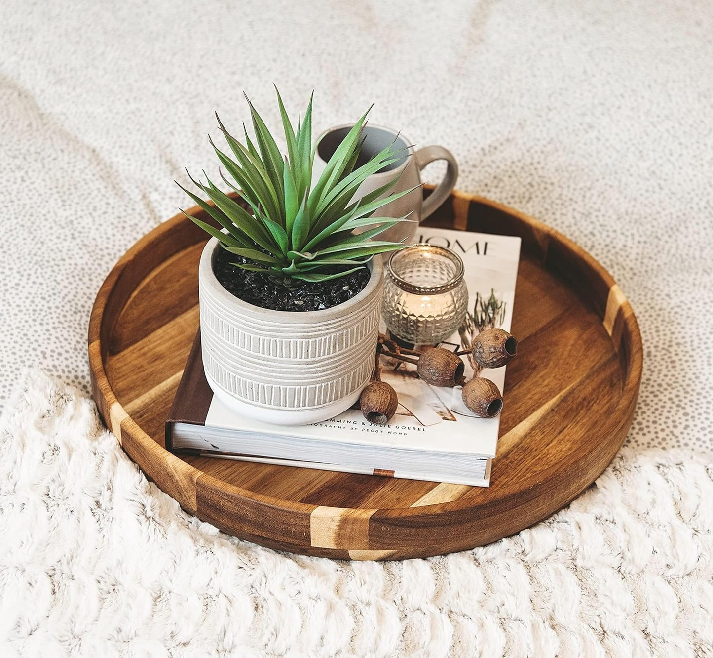 Dluxe Ave. 8" Artificial Succulent in Pot, Faux Plant
