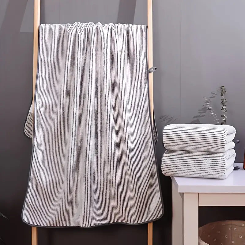Dluxe Ave. Bamboo Charcoal Coral Fleece Bath Towel Gift Set