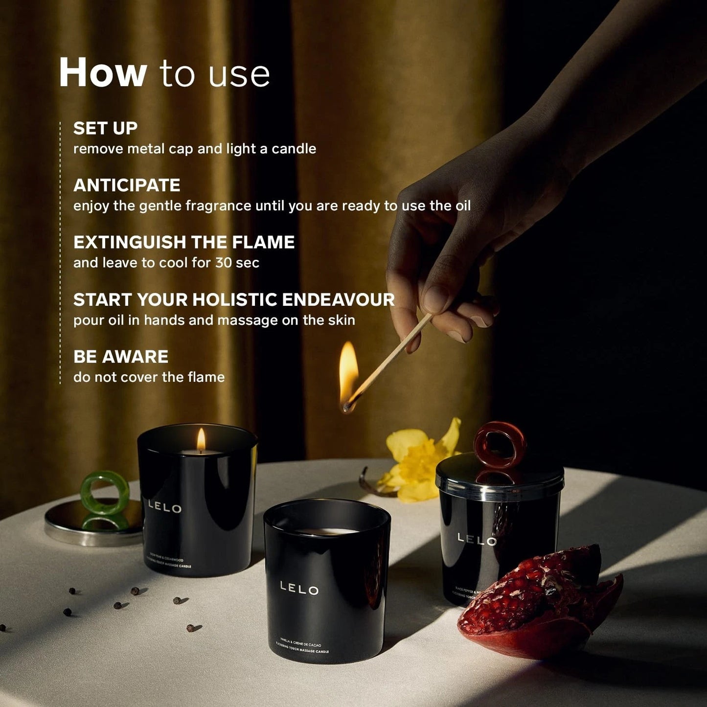 Dluxe Ave. Flickering Touch Massage Candle, Melts into Massage Oil Scented Candle, Body Massage Oil, Luxury Skin Treatment (Snow Pear & Cedar wood Scent)