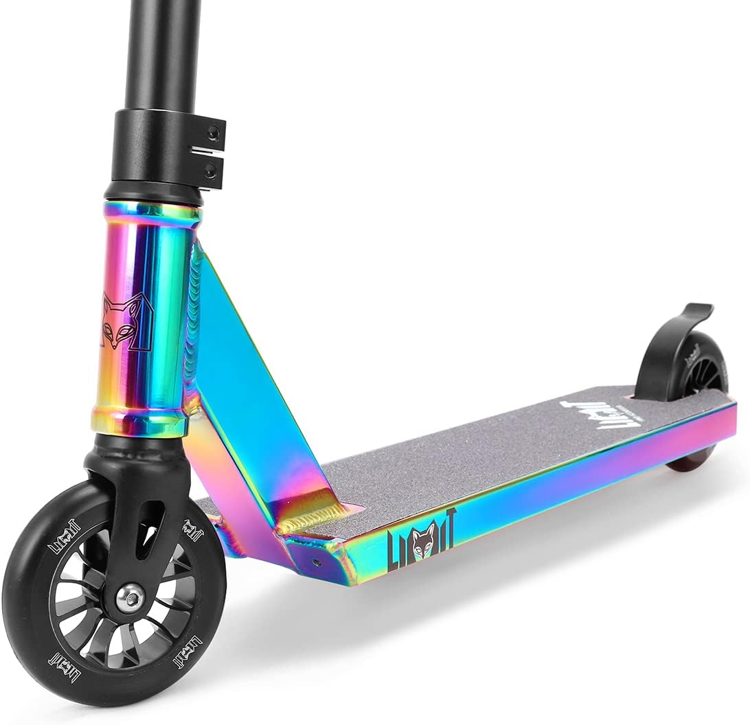 Dluxe Ave. LMT69 Professional Scooter-Trick Scooter-Intermediate Beginner Stunt Scooter Suitable - Children Teenagers Adults 8 Years Old Above(Black Color)