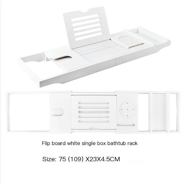 Dluxe Ave. Expandable Non-Slip Bamboo Bathtub Storage Rack