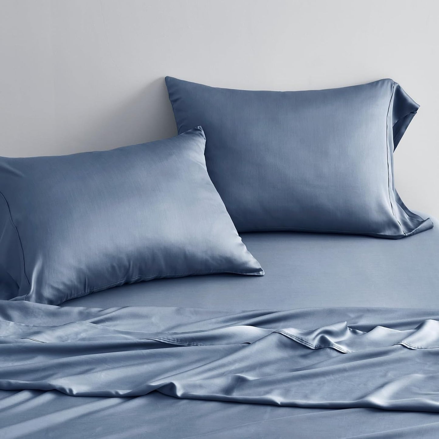 Dluxe Ave. ( QUEEN ) 4 Pcs Tencel Sheet Set/ Stormy Blue