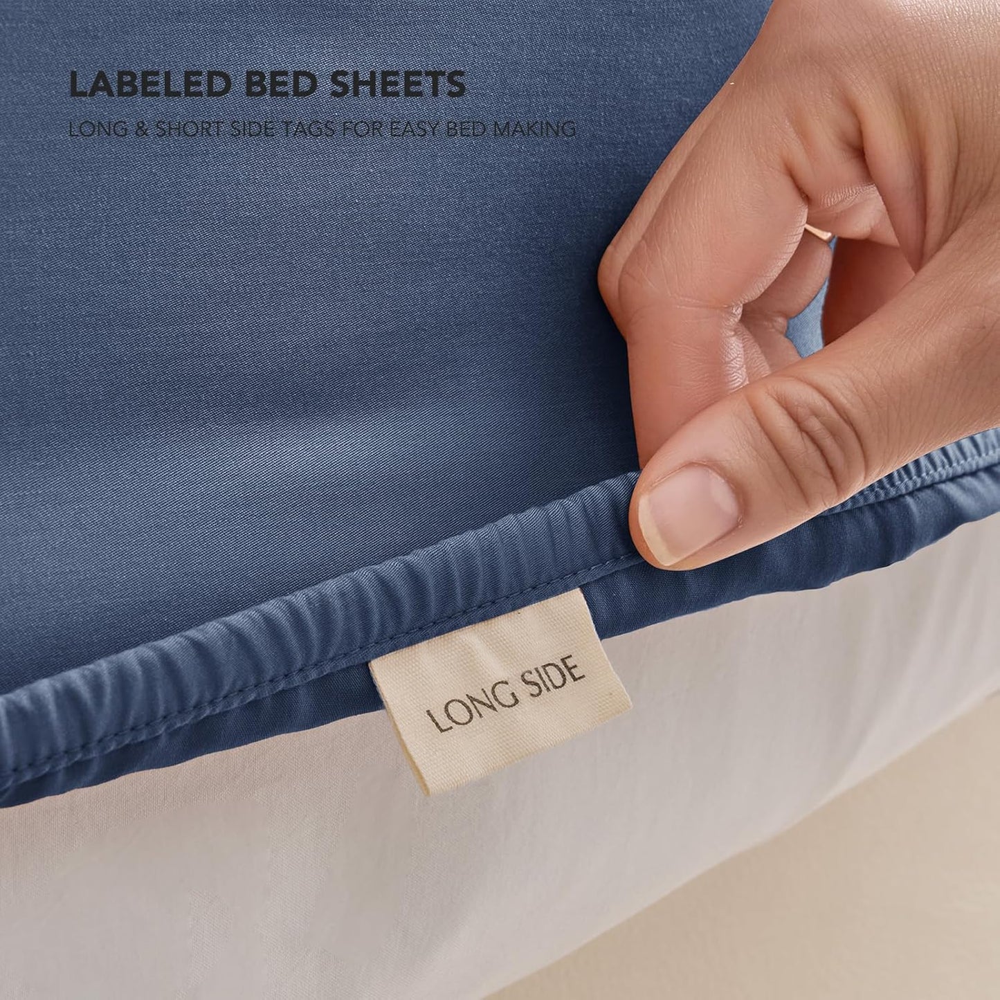 Dluxe Ave. ( QUEEN ) 4 Pcs Tencel Sheet Set/ Stormy Blue