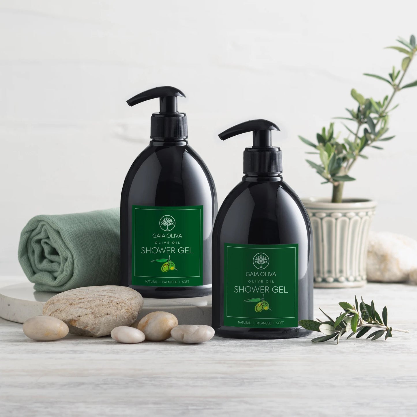 Dluxe Ave. Liquid Shower Gel Olive Oil with Tangerine Moisturizing Body Wash Bottle 16.9 FL OZ (Pack of 2)