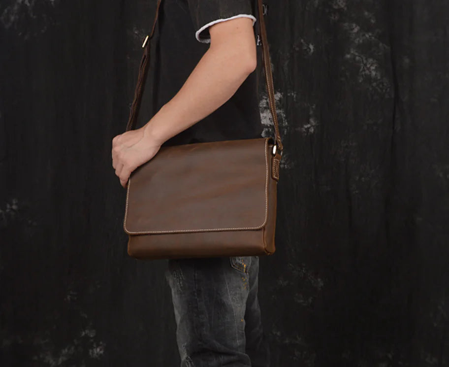 Dluxe Ave. Vintage Handmade Leather Crossbody Bag