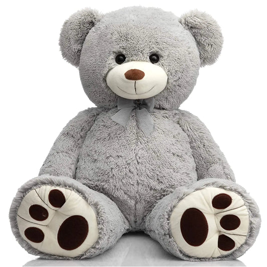 Dluxe Ave.Teddy Bear Stuffed Animal Plush Giant Teddy Bears with Footprints Big Bear 36 inch Gray