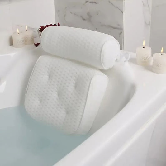 Dluxe Ave. Luxurious Bath Pillow with Non-Slip Suction Cups