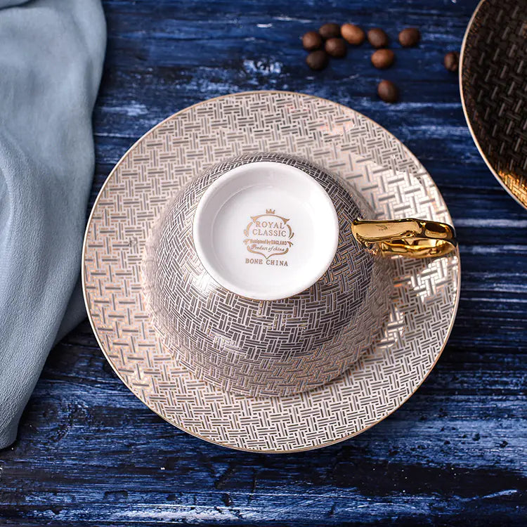 Dluxe Ave. Ceramic Coffee Cup - Round European Tea Breakfast Mug