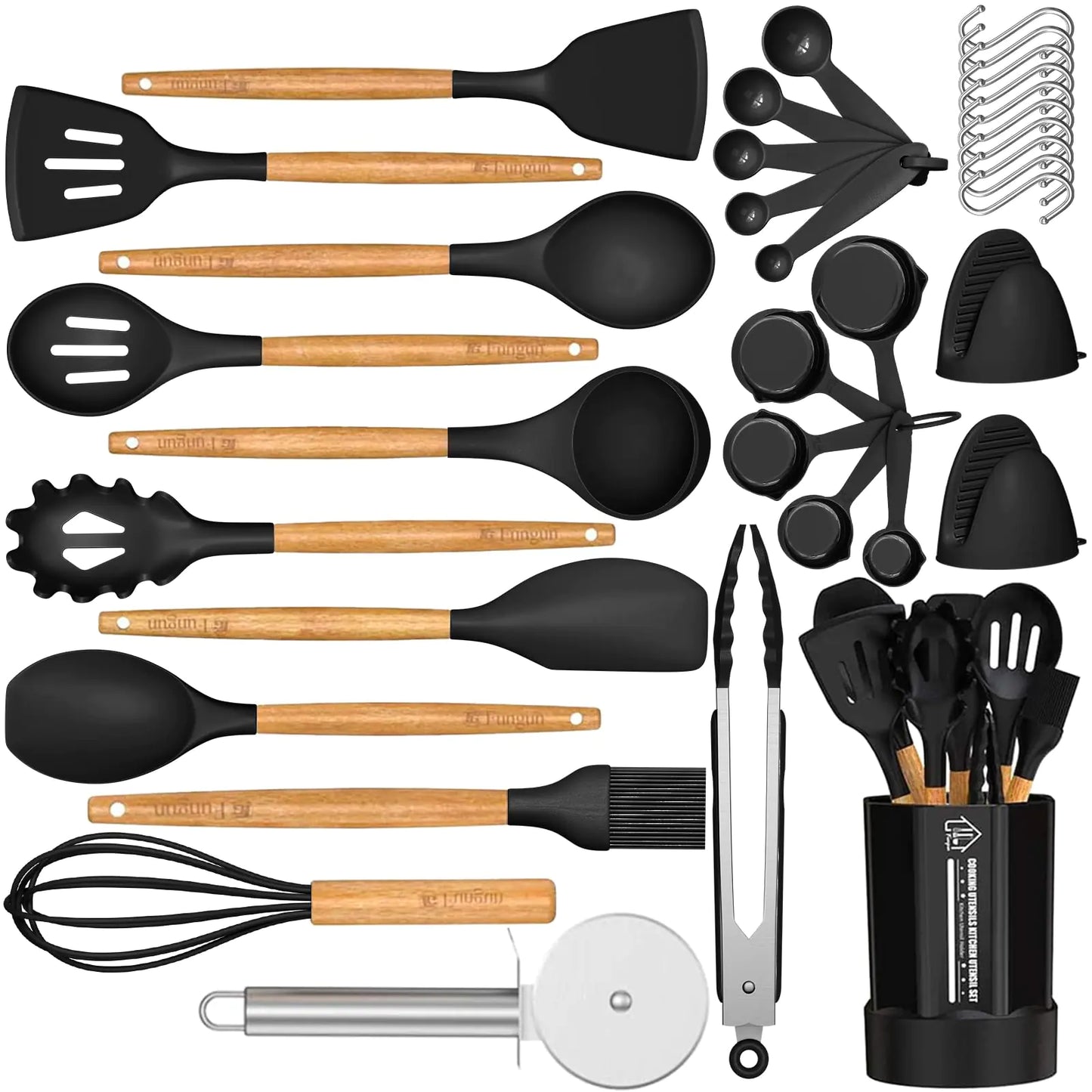Dluxe Ave. Silicone Kitchen Cooking Utensil Set  35 Pcs