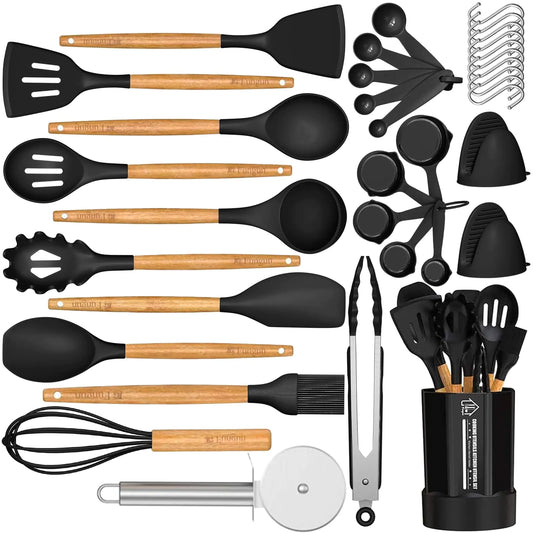 Dluxe Ave. Silicone Kitchen Cooking Utensil Set  35 Pcs