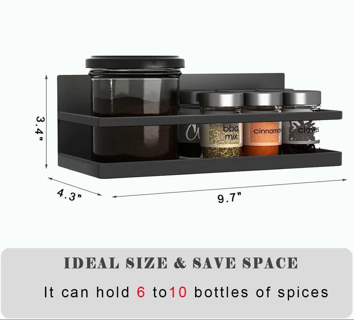 Dluxe Ave. Magnetic Spice Rack for Refrigerator and Seasonings Storage