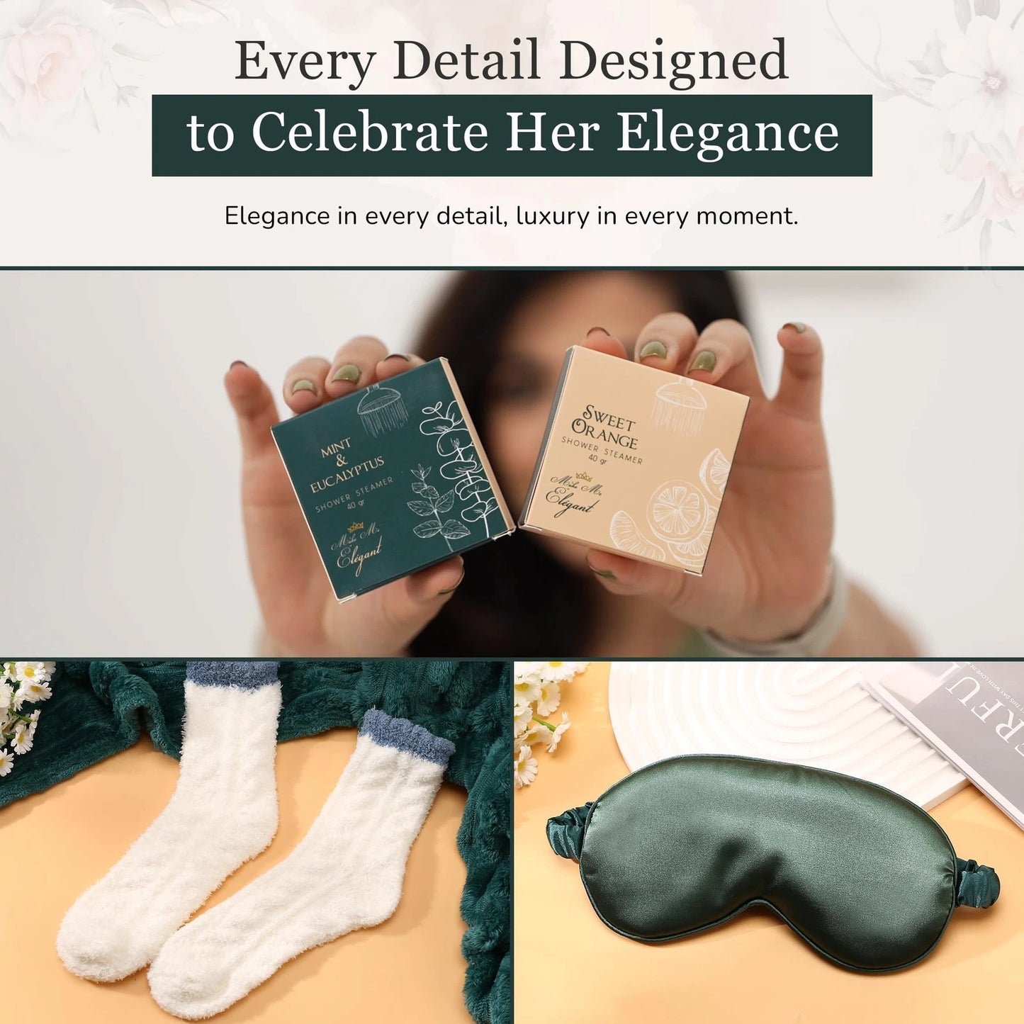 Dluxe Ave. Make Me Elegant Gift Boxes for Women - Relaxing Spa Set Self Care Package