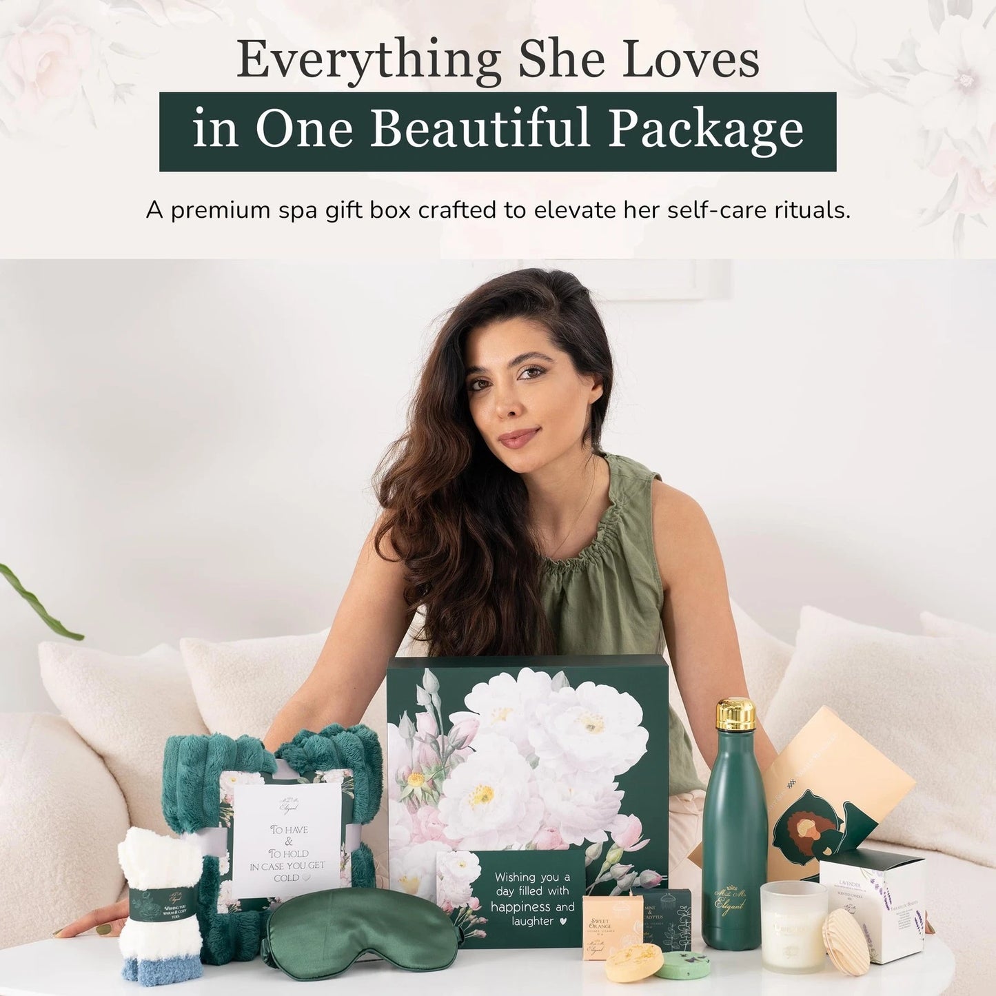 Dluxe Ave. Make Me Elegant Gift Boxes for Women - Relaxing Spa Set Self Care Package