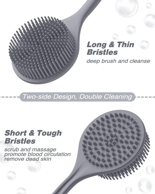 Dluxe Ave. Silicone Back Scrubber 15'  (Gray)