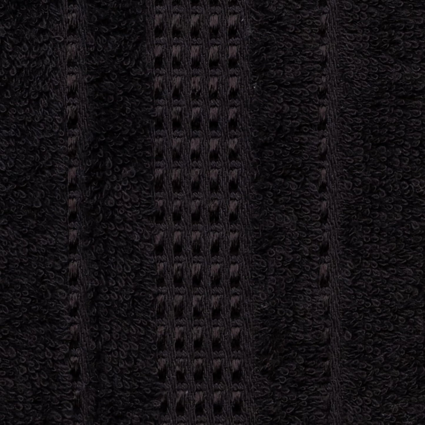 Dluxe Ave. TURKISH BATH TOWEL SET/ Cotton Soft/ 8 Piece (Jet Black)