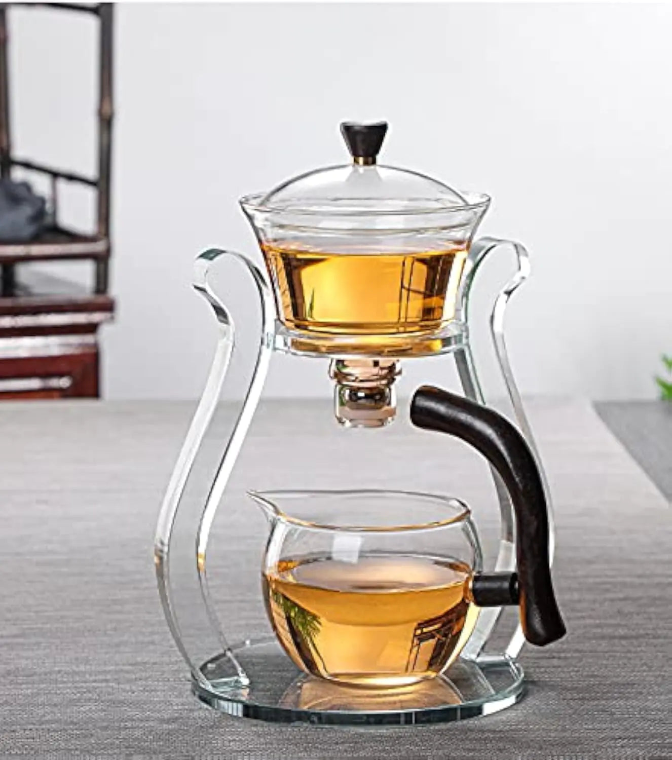 Dluxe Ave.Glass Teapot Set/ Semi Automatic Drip (Crystal)