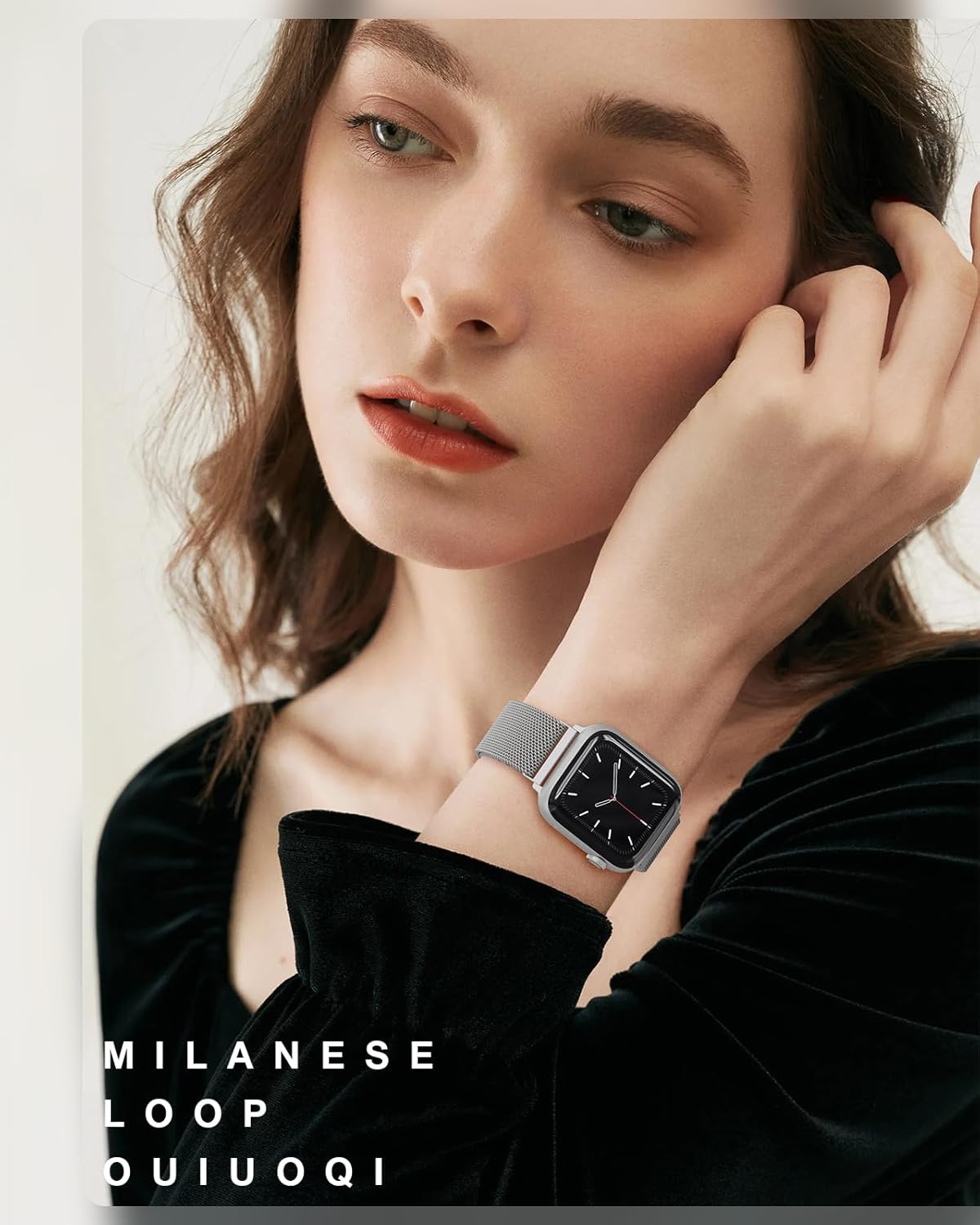 Dluxe Ave. Milanese Magnetic Steel Band for Apple Watch Series 56789 SE