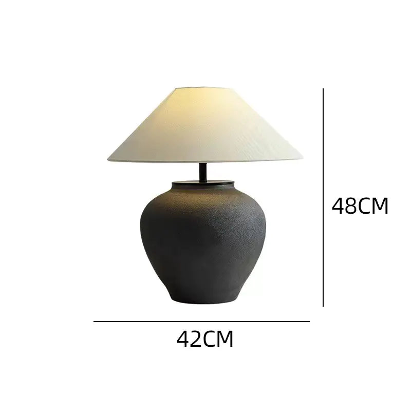 Dluxe Ave. Zhongshan Ceramic Table Lamp - Vintage Japanese Style