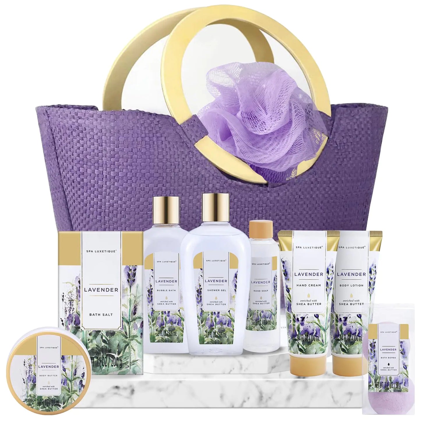 Dluxe Ave. Spa Gift Baskets/ 10pcs Lavender