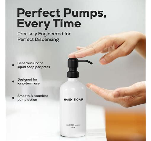 Dluxe Ave. Soap Dispenser Set - Perfect Bathroom Sets Home Decor(White & Black)