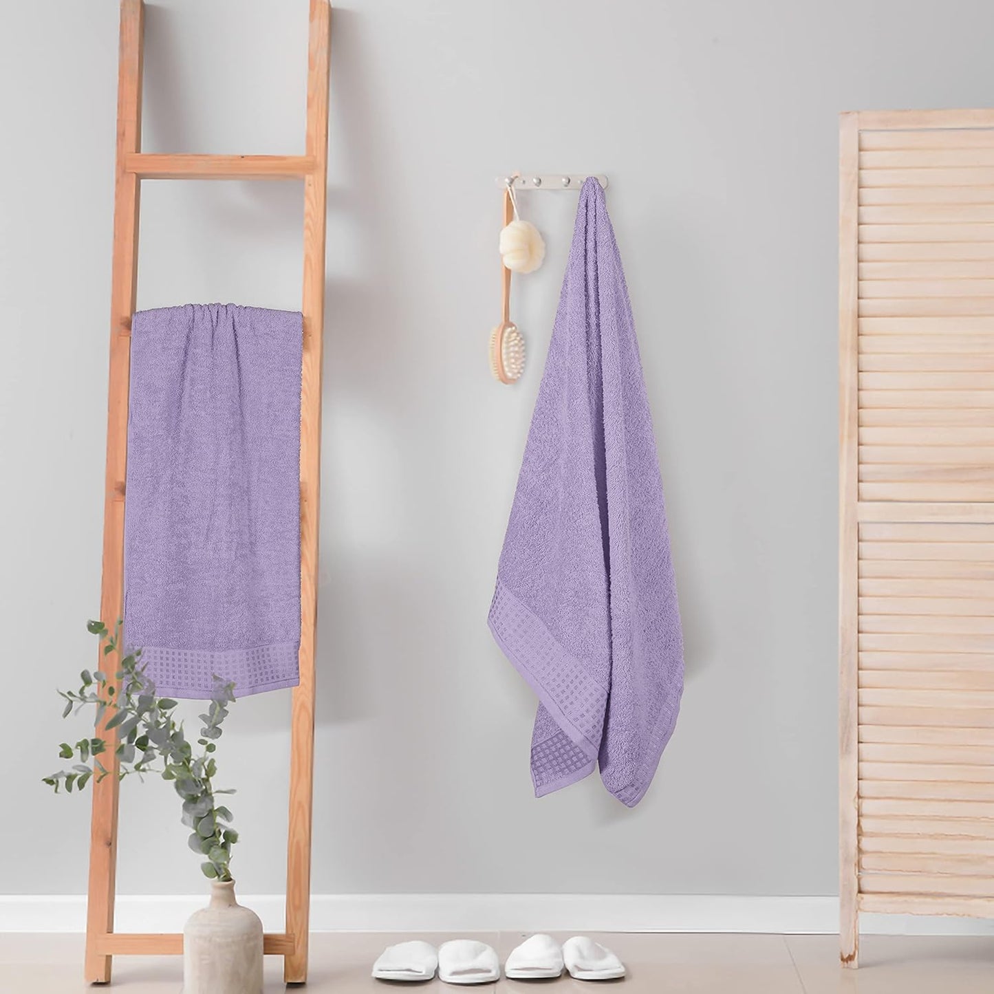 Dluxe Ave. Ultra Soft  Oversized Bath Towel Set/ 2 Pack (Purple)