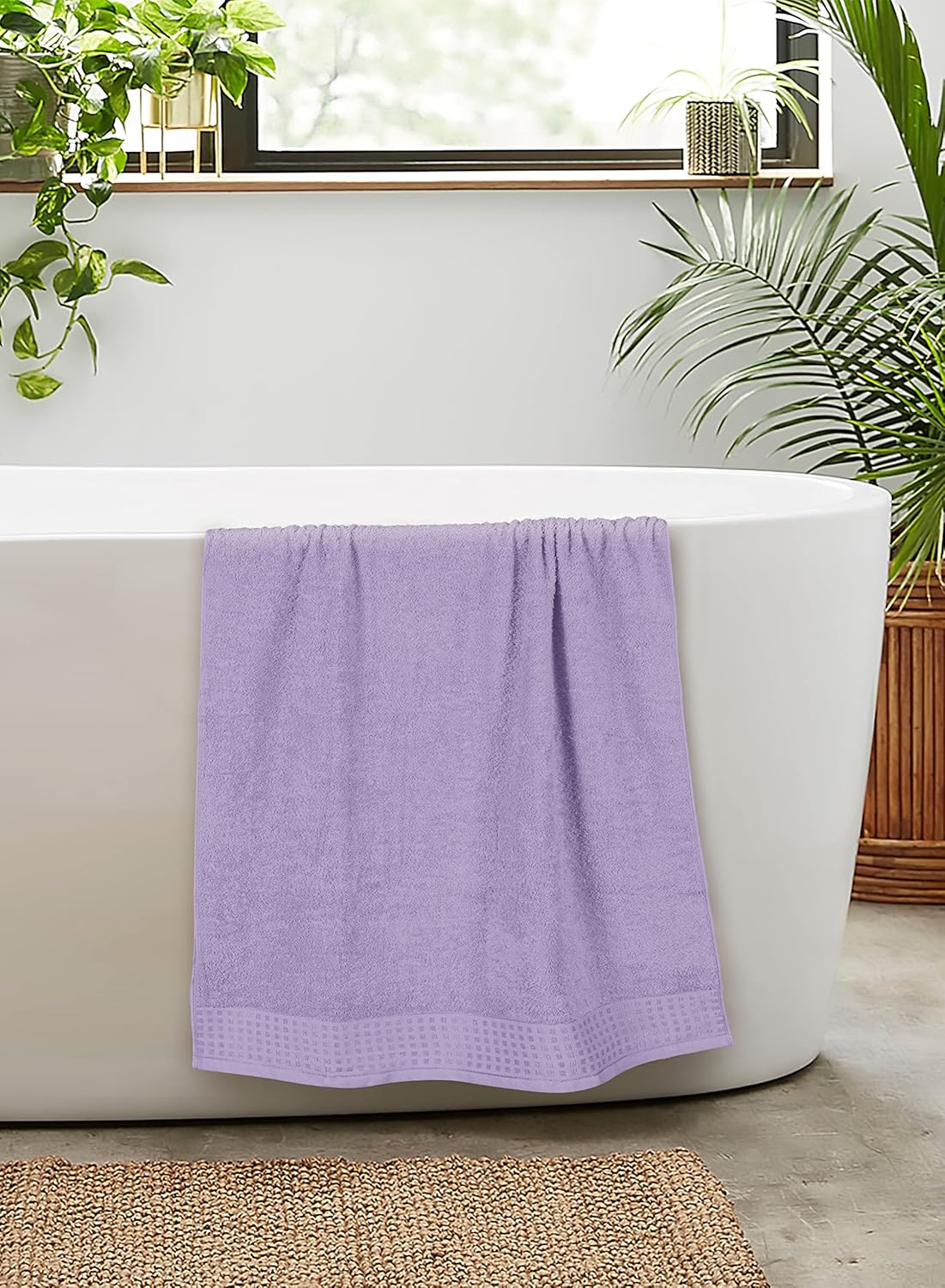 Dluxe Ave. Ultra Soft  Oversized Bath Towel Set/ 2 Pack (Purple)