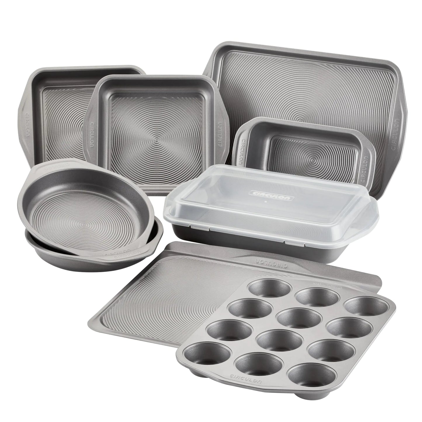 Dluxe Ave. Nonstick Bakeware Set with Nonstick Cookie Sheet /10 Piece (Gray)
