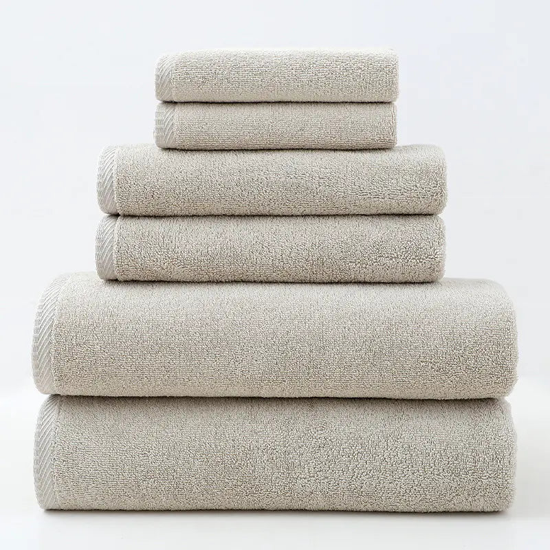 Dluxe Ave. Cotton Towel Set for Adults - 6 Pieces,