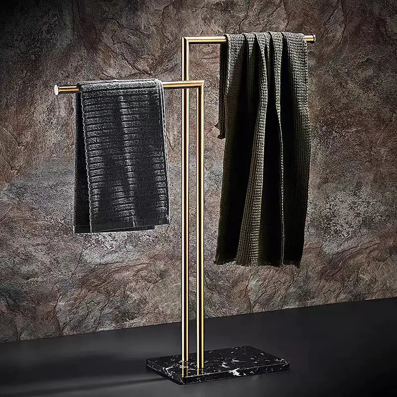 Dluxe Ave.Marble Freestanding Towel Rack for Bathroom Storage
