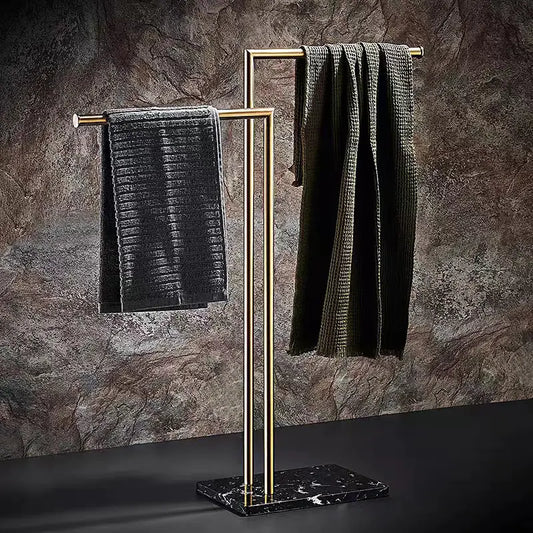 Dluxe Ave.Marble Freestanding Towel Rack for Bathroom Storage