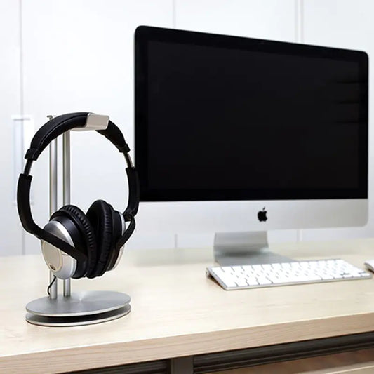 Dluxe Ave. Metal Dual-Layer Headphone Stand for Storage and Display