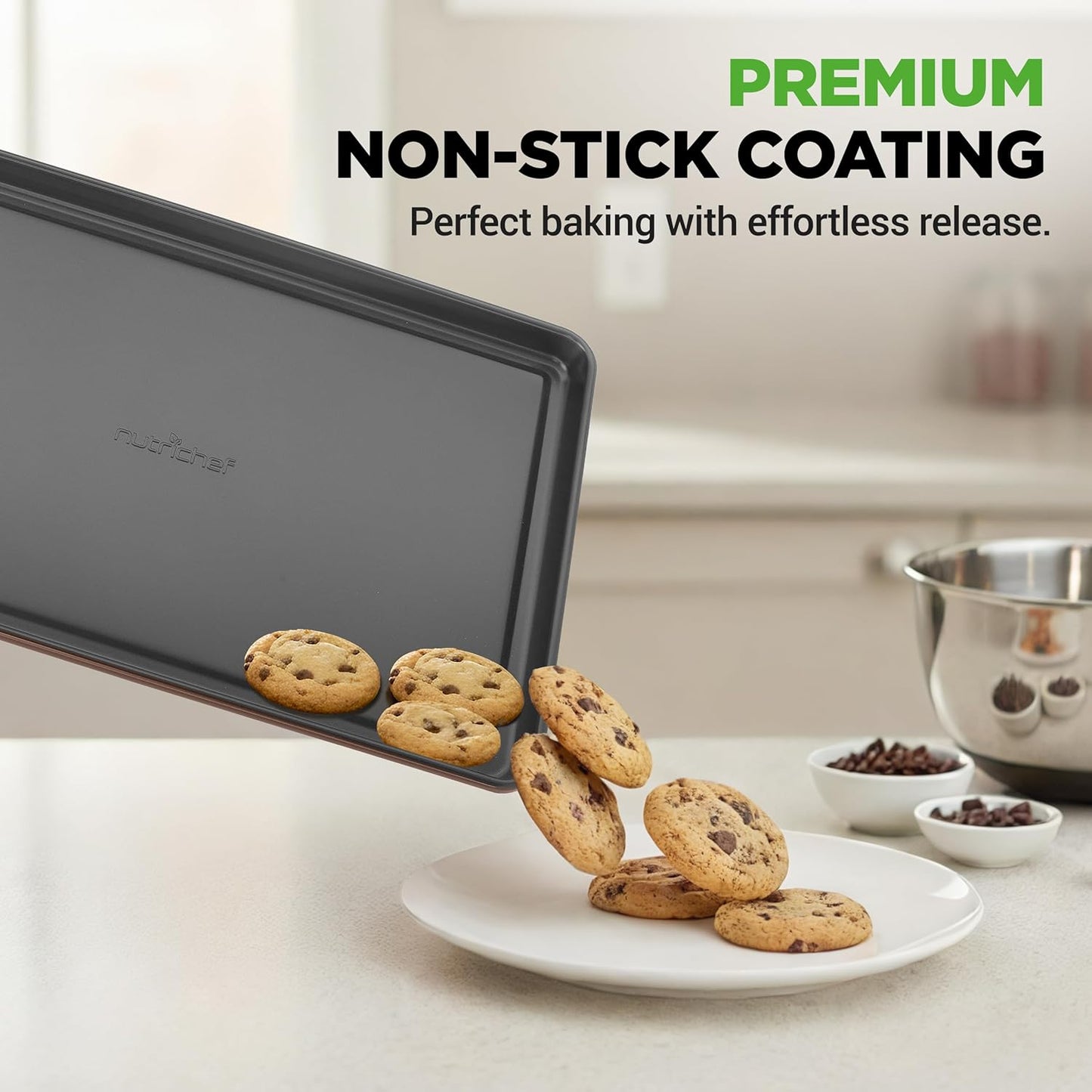 Dluxe Ave. 8-Piece Nonstick Stackable Bakeware Set  w/Non-Stick Coating 450°F Oven Safe(Brown)