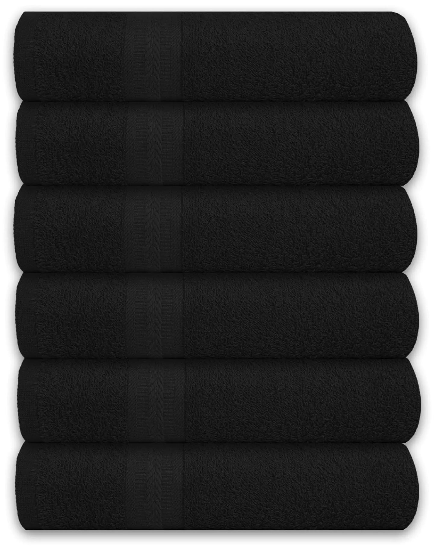 Dluxe Ave. 100% Cotton Bath Towels/ Soft Highly Absorbent Towels (Black)