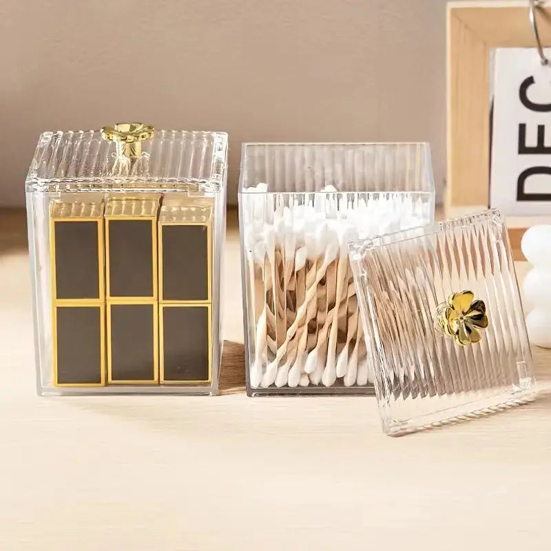 Dluxe Ave. Transparent Cosmetic Storage Box for Makeup and Jewelry