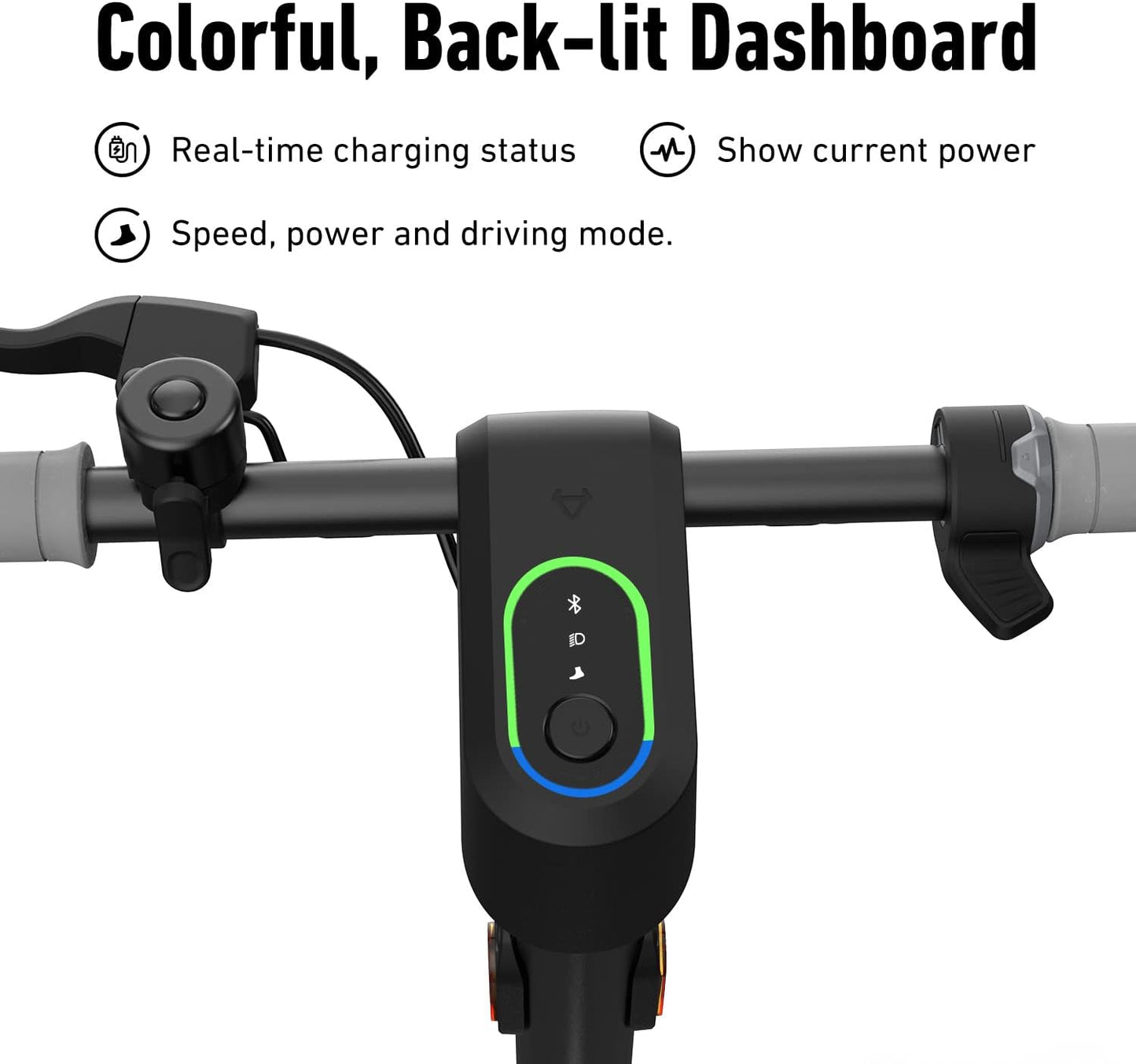 Dluxe Ave. OKAI ES51 Electric Scooter - 15.5 Miles Range & 15 MPH 500W Peak Motor 8" Flat-Free Tires Lightweight and Foldable Electric Scooter for Teens and Kids