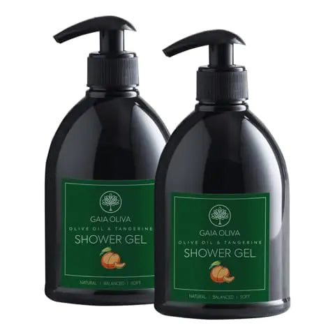 Dluxe Ave. Liquid Shower Gel Olive Oil with Tangerine Moisturizing Body Wash Bottle 16.9 FL OZ (Pack of 2)