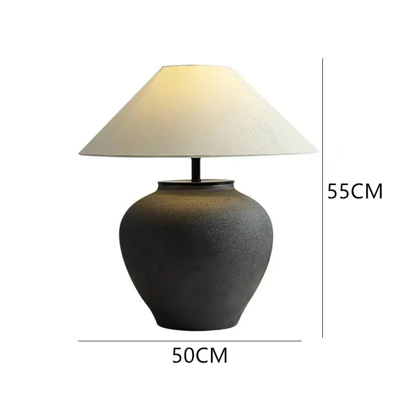 Dluxe Ave. Zhongshan Ceramic Table Lamp - Vintage Japanese Style