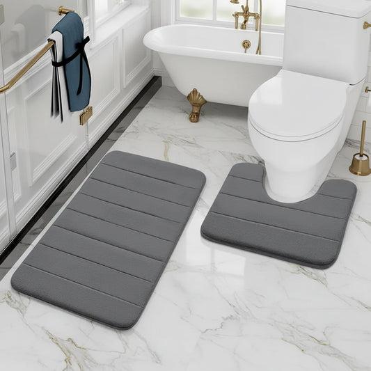 Dluxe Ave. Memory Foam Bath Mat - Soft, Absorbent, Non-Slip