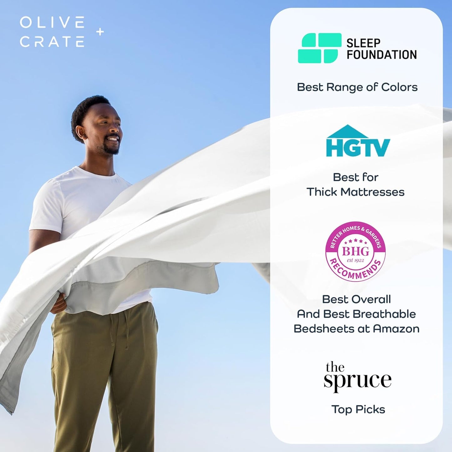 Dluxe Ave. ( KING) 4 Pcs Olive + Crate Luxury Series 100% Tencel Eucalyptus Sheets Set, Super Soft, Deep Pocket to 18, Dusk